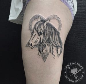 фото тату Волк в скандинавском стиле тату 205