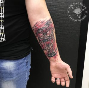 фото тату Реалистичная тату змея на плече 420